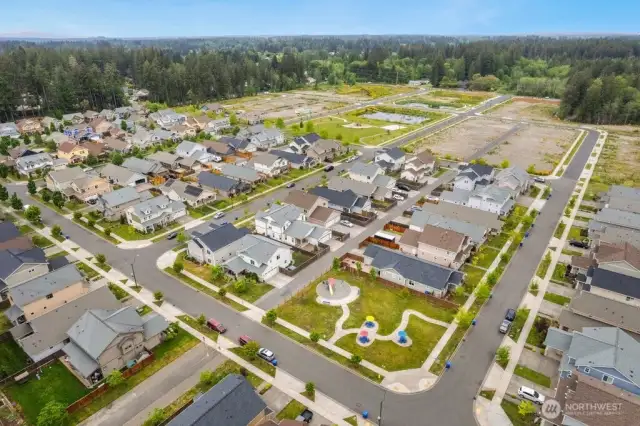 Community view with park just across the driveway