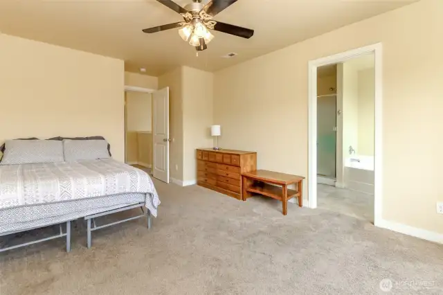 Extra large primary bathroom.