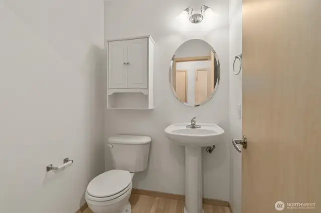 Half bath on main floor.