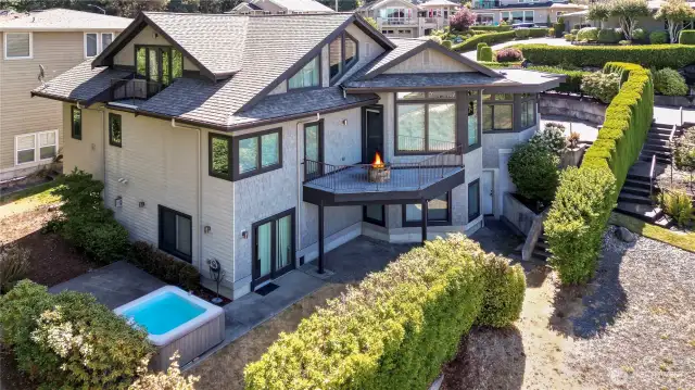 Drone view of the rear of the home just an amazing property and so unassuming from the front.