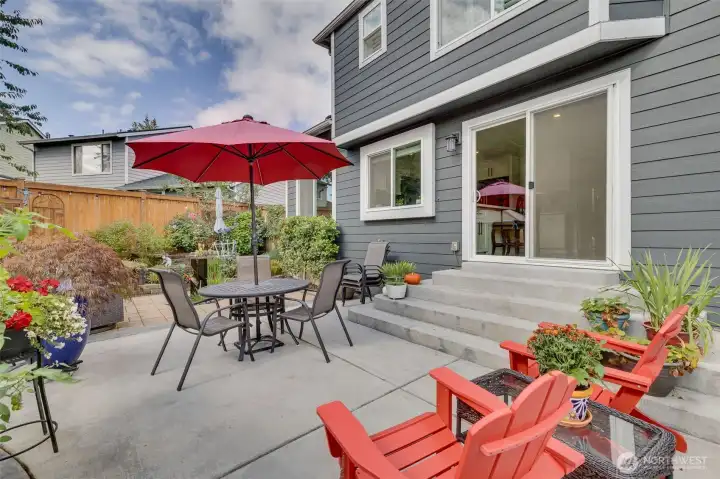 Custom stamped back patio