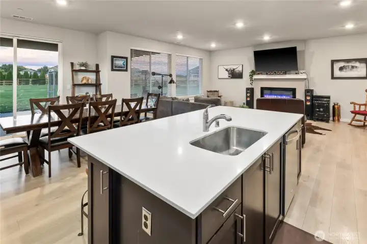 Well- maintained Palomino Home with 4 bedrooms, 3 baths plus 2 flex rooms and open concept chef's kitchen/great room/dining area