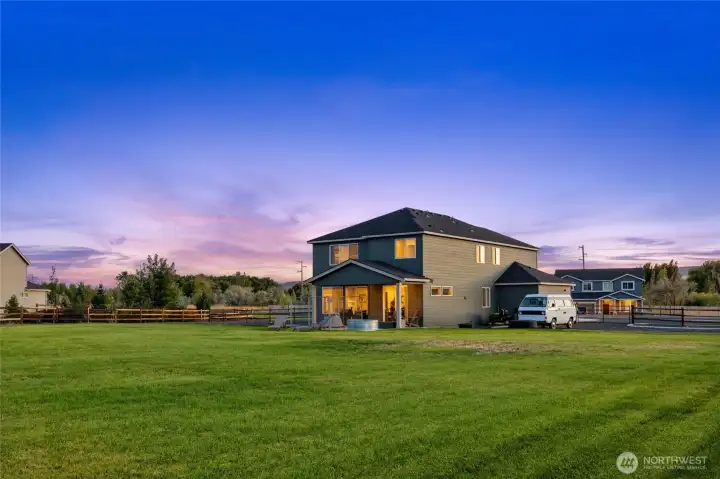 Plenty of space for gardening and pets