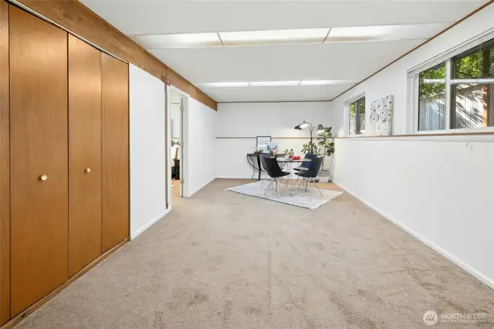 Stairless entry through garage to lower bonus room.
