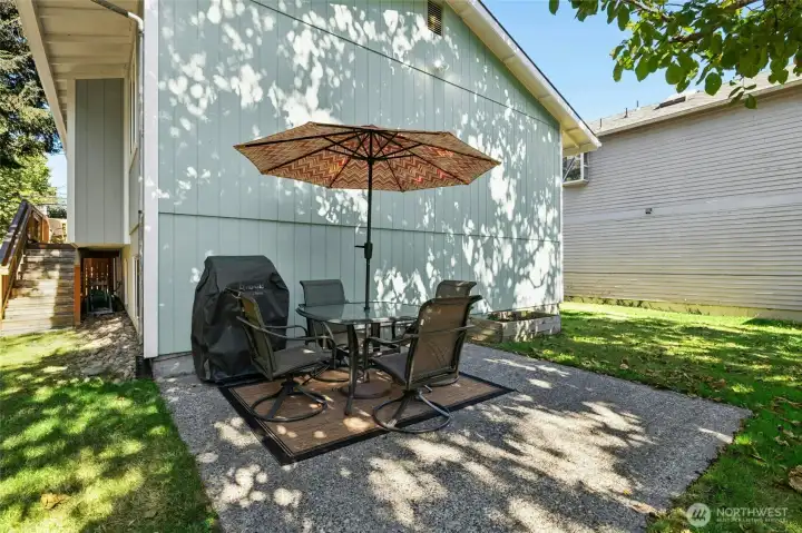Back yard patio.