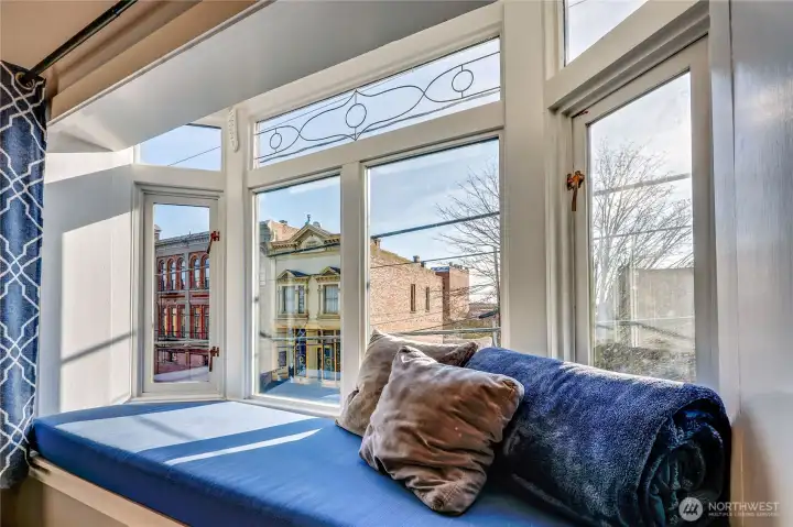 Great spot for morning coffee or afternoon happy hour.