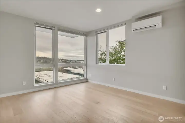 Primary bedroom with view