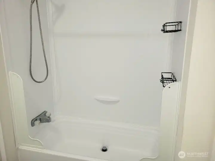 A View of the Main Guest Bathroom Showing the Newer Shower / Tub Combination.