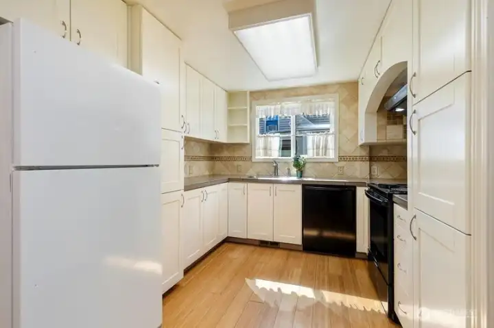 Kitchen with beautiful tile.