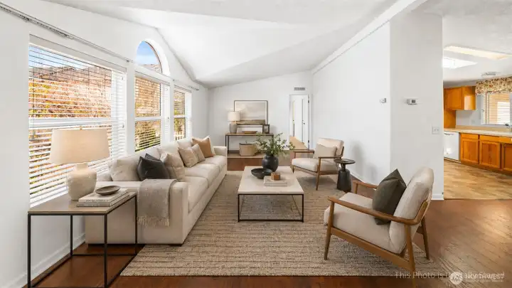 Living room with virtual staging.