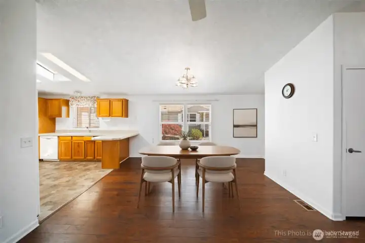 Dining room with virtual staging