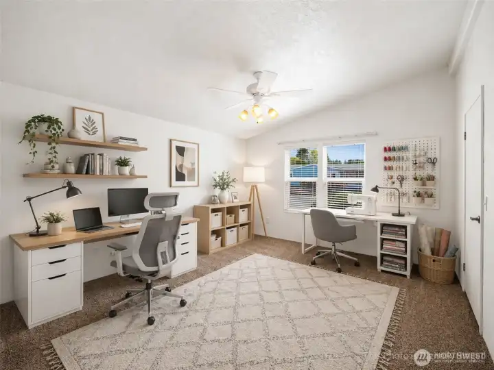 Bedroom two with virtual staging