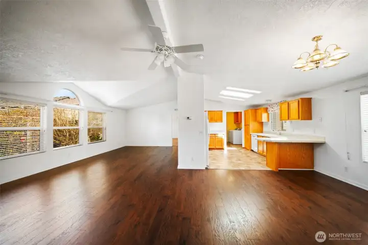 Open concept living spaces