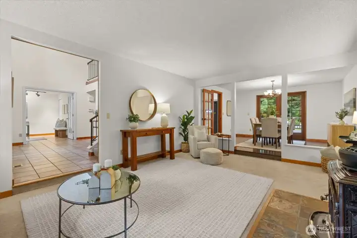 Large openings between rooms help this home to feel open and spacious!