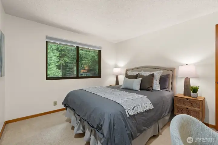 This home offers 4 bedrooms, all on one level.  All of the rooms have great size, and again, wonderful privacy.