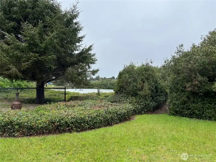 Look at that view of Perkins pond from the property.