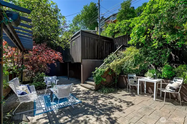Excellent place to entertain or unwind. Hot tub to the right will stay with the home.