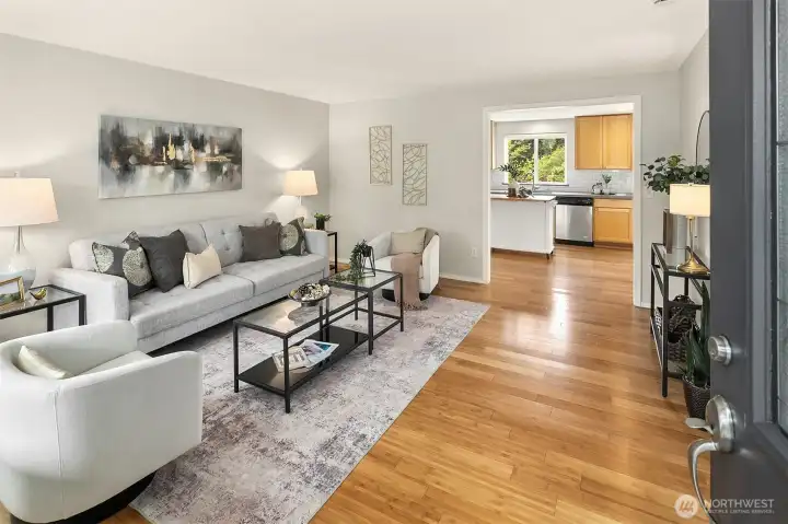 Rooms are airy and allow for connection or separation when desired