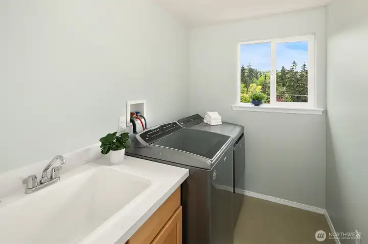 Laundry is located upstairs for convenience