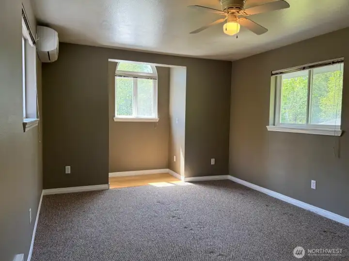 The primary bedroom is is large and has it's own mini-split for year round comfort.
