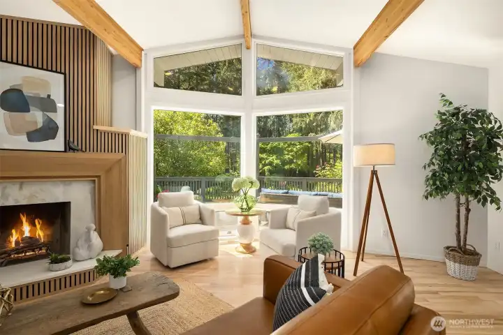 Privacy and Sunlight from the Living Room