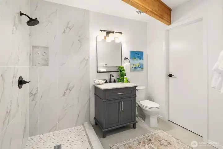 3/4 Bath In between Primary and Second Bedroom