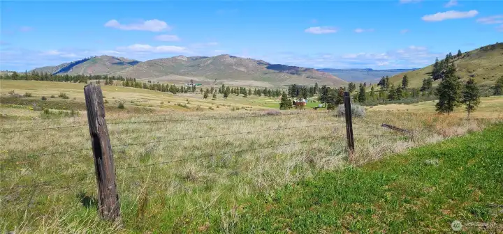 This fence line is about halfway up the long north to south boundary line