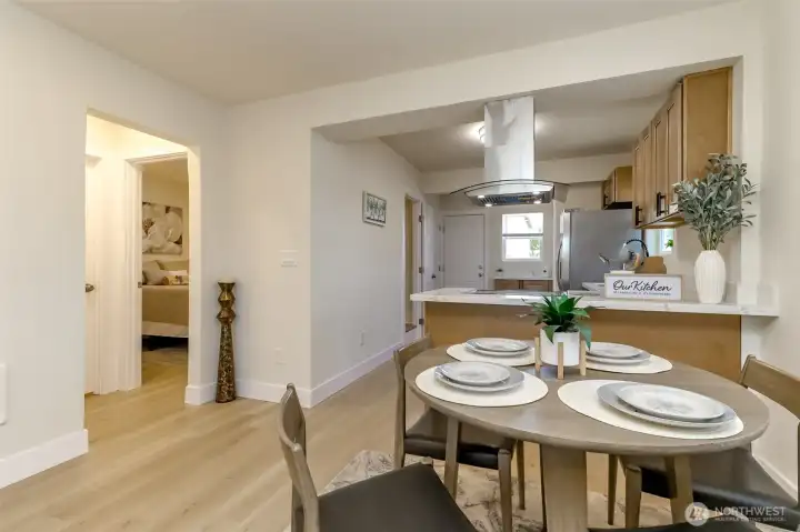 Open concept floor plan