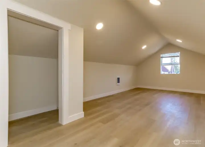 Spacious 3rd bedroom is upstairs