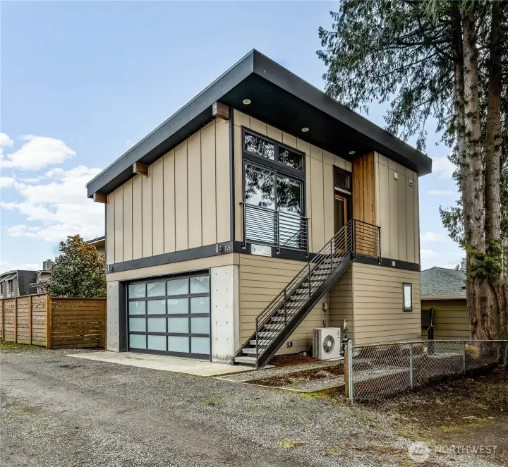 Existing 2 Car Garage/ADU, just off alley.
