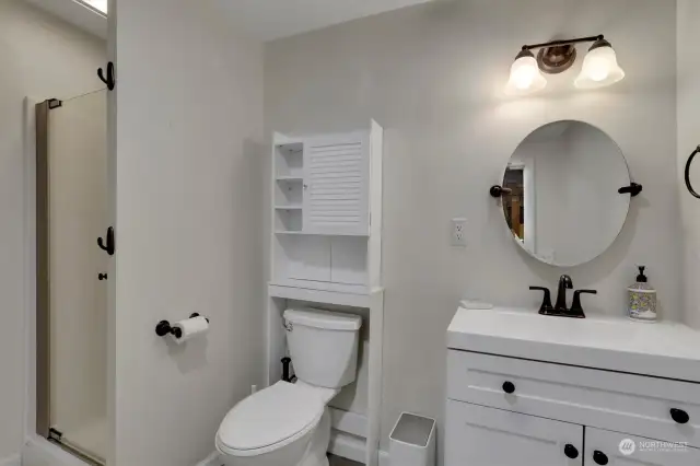 3/4 bath, next to bedroom 3, nice guest area