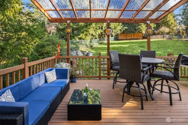 Enjoy outdoor living on spacious covered deck