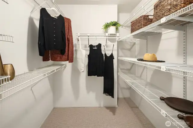 Large closet in primary bedroom