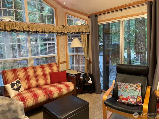 Futon in living area