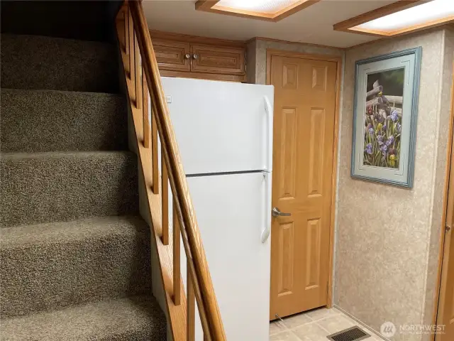Up the stairs to the double loft!
