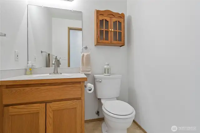 Downstairs half bathroom.