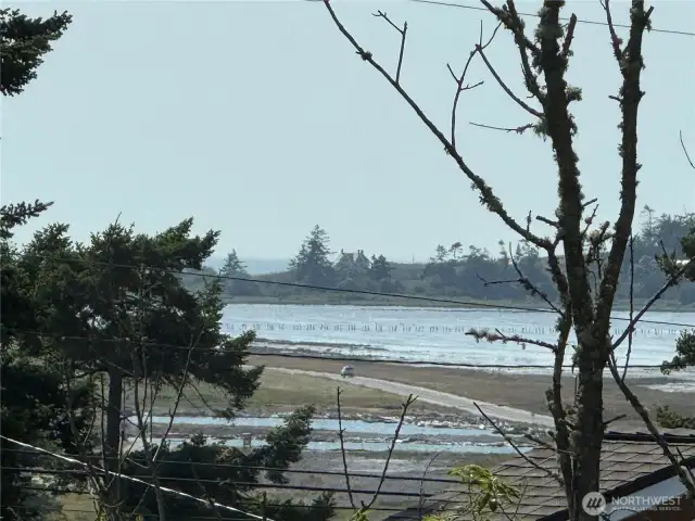View from primary bedroom of Crockett Lake and Fort Casey State Park. This is where the Keystone ferry departs for Port Townsend and the Olympic Peninsula.