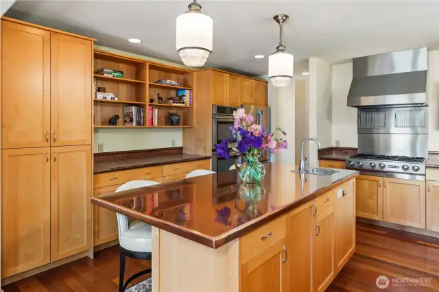 Plenty of storage with all the custom cabinetry.