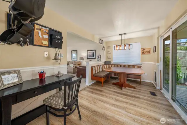 Letter and Recipe Corner by Breakfast Nook and Kitchen