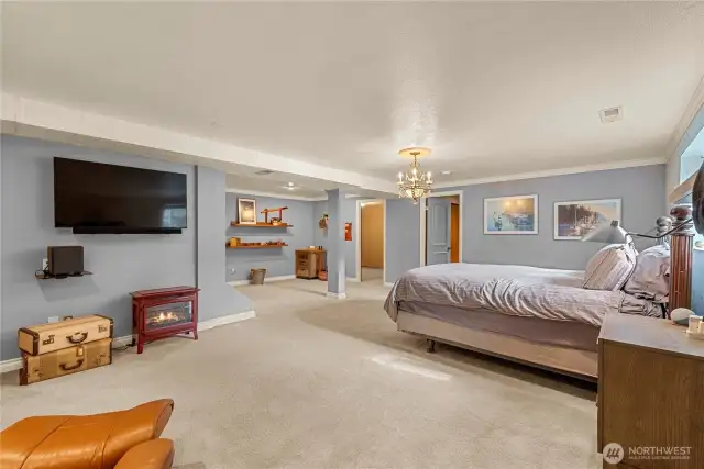 This View Shows how large this Lower Level is.