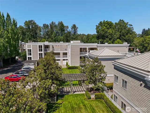 view from your condo front door. The green space is larger than the picture captures.