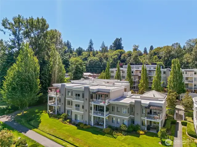 Steps from your condo start this beautiful path along the river that connects to Burke Gilman trail, quick walk to downtown Bothell.  Take the time to walk down the path to see the private condo boat dock for launching your Kayak, canoe, paddle board or to just sit and watch folks glide by on theres.