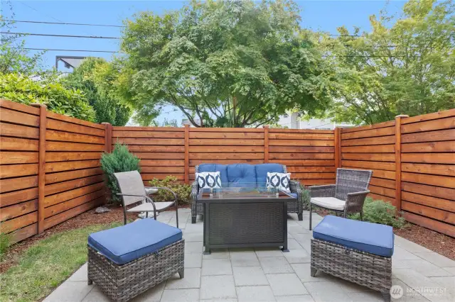 Gated and fenced patio