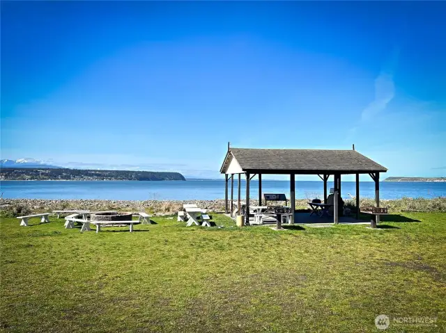 The Cape George community beach is just fabulous