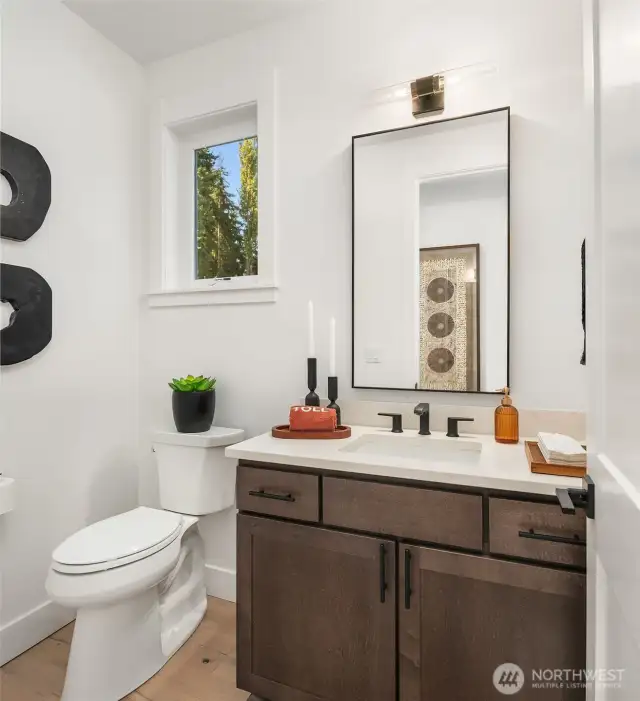 Photo of staged model for reference.