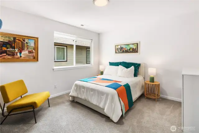 3rd bedroom with plenty of space and a walk in closet