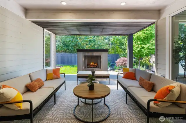 Seller added remote controlled screens to the back covered patio