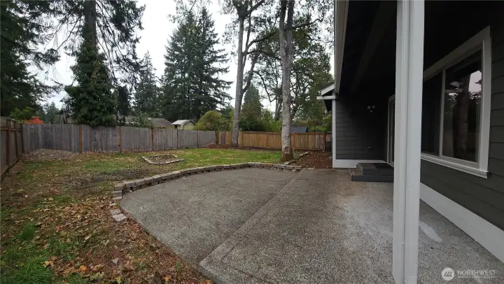 Spacious patio