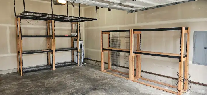 Garage with generous storage