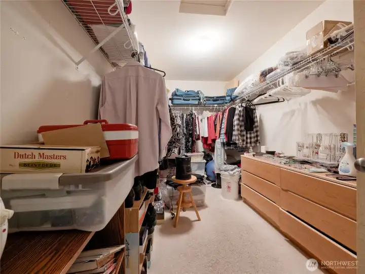 Large primary walk-in closet